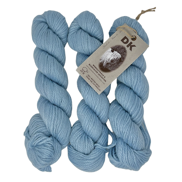 DK (8 Ply/Light Worsted) 50g (1.76 oz) Rare Breed Wensleydale and Bluefaced Leicester Burford Blue