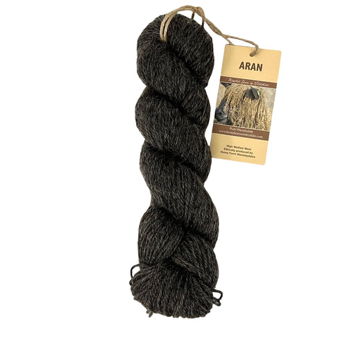 Rare Breed Black Wensleydale: Natural undyed (Aran/Worsted Weight) 100g (3.5 oz)