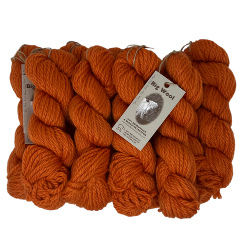 500g (1.1lbs) Bulky Wool: Rare Breed Wensleydale and Bluefaced Leicester Tangerine