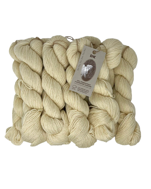 HALF PRICE Wensleydale and Bluefaced Leicester DK (8 Ply/Light Worsted)  Natural 500g (1.1lbs) Special Offer