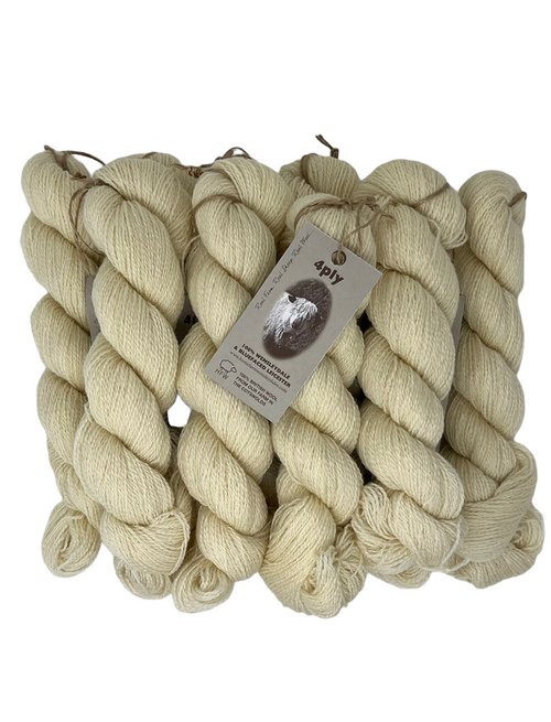 HALF PRICE Wensleydale and Bluefaced Leicester (4 Ply, Fingering/Sports Weight), Natural 500g (1.1 lbs) Special Offer