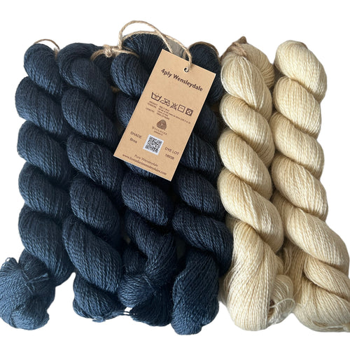Pure Wensleydale (4ply/Fingering/Sports Weight) Brea/Natural 300g (10.58) Special Offer