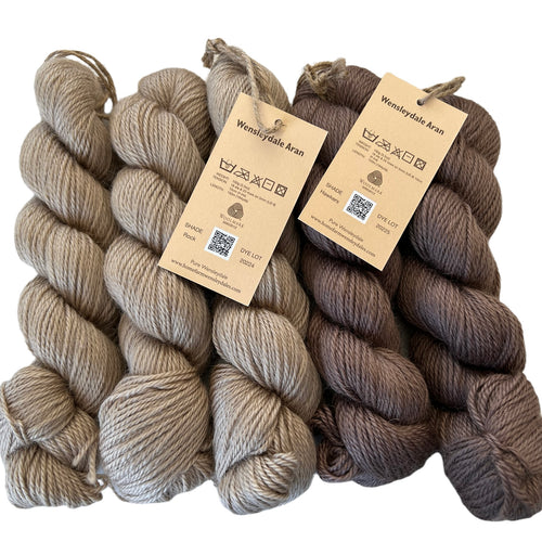 Pure Wensleydale Bundle: Rock and Hawkers(Aran/Worsted Weight) 500g (1.1lbs) Special Offer