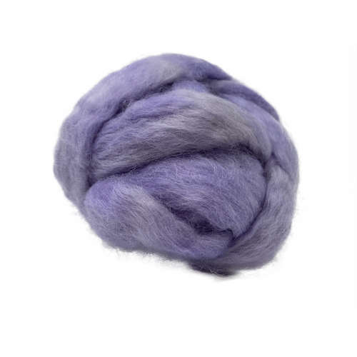 Pure Wensleydale Hand Dyed Combed Top - 100g (3.53 oz) Lavendar