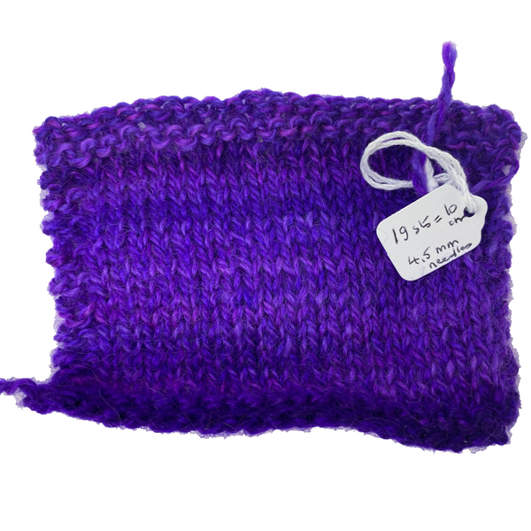 Hand-spun Wensleydale Aran (Worsted) weight 100g (3.52 oz) skein Bayeux shades in purple