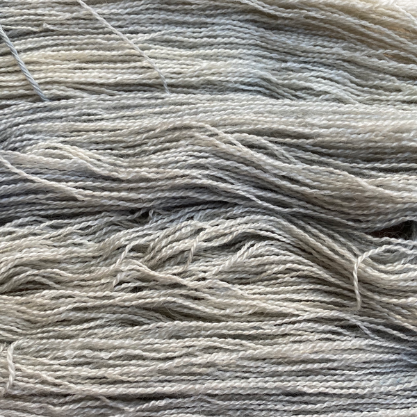 Home Farm collection - 4 Ply (Fingering/Sports Weight) 50g (1.76 oz): Rare Breed Wensleydale and Bluefaced Leicester Silver