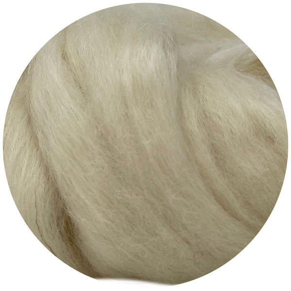 white Wensleydale combed top fibre fiber