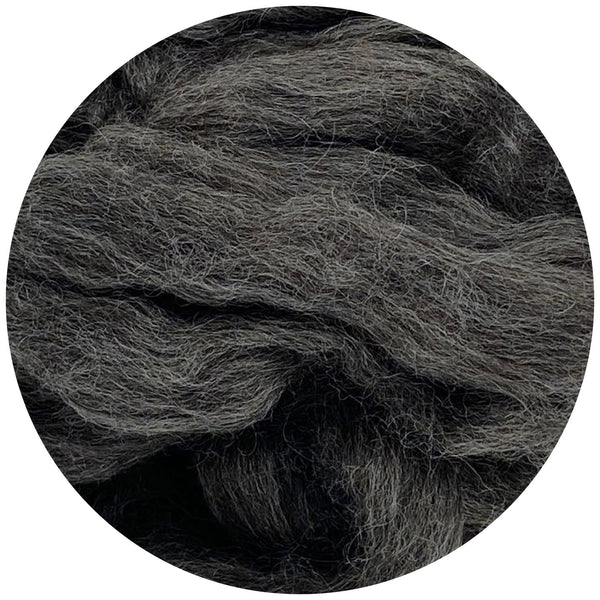 black Wensleydale combed top fibre fiber