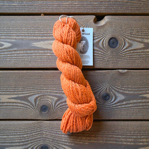 one skein orange Wensleydale bulky wool