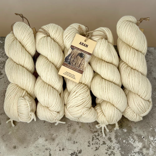 Aran - 500g pack, Bluefaced Leicester Natural