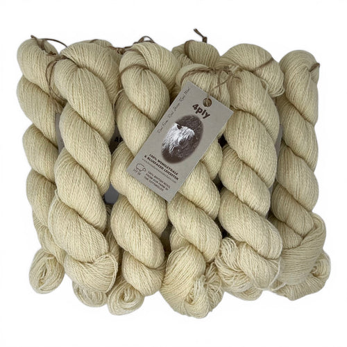 4ply, 500g pack, Natural in 50g skeins