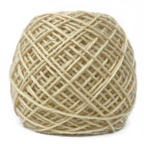 Yarn cake of aran wool from Home Farm Wensleydale wool