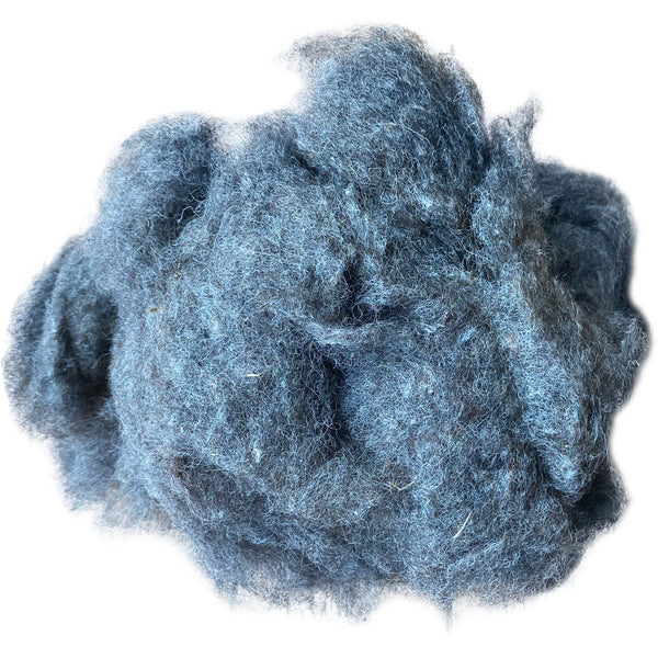 NOIL - Washed Black Wensleydale Noil - Fleece