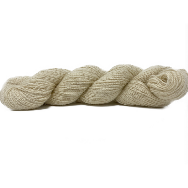 4ply (Fingering/Sports Weight) Suri Alpaca and Wensleydale 100g (3.53 oz):  Natural (undyed)