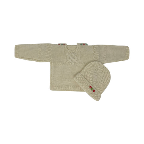 Bourton Baby Jumper, matching Hat and Booties
