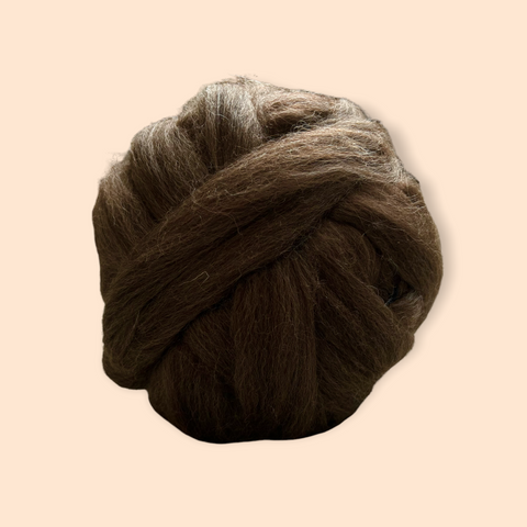 Special Offer - 500g (17.63 oz)  Pure Black Bluefaced Leicester Washed and Combed Top