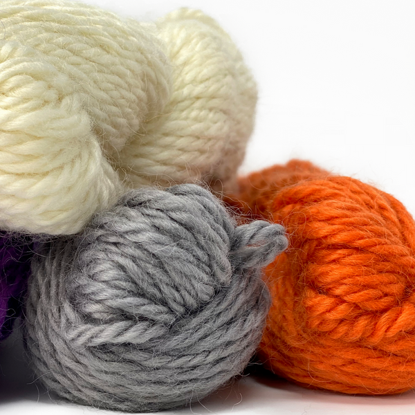 150g (5.29 oz) Bulky Wool: Rare Breed Wensleydale and Bluefaced Leicester Tangerine