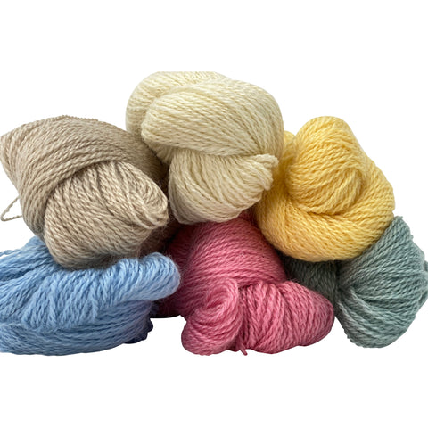 4ply (Fingering/Sports Weight) 300g (10.6 oz): Rare Breed Wensleydale and Bluefaced Leicester 6 colour pack