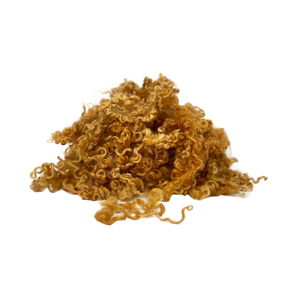Pure Wensleydale Hand Dyed Combed Top - 100g (3.53 oz) Dingo