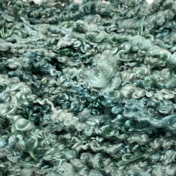 Hand spun - Lock spun Wensleydale - Hiraeth Collection in Emerald