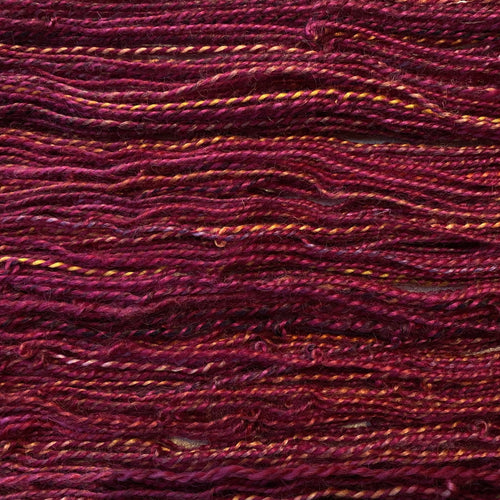 Hand-spun Wensleydale Aran (Worsted) weight 100g (3.52 oz) skein Bayeux shades in red