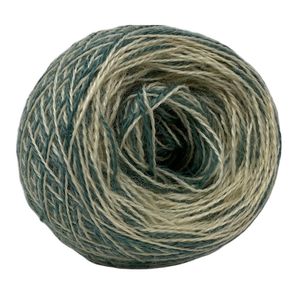 Pure Wensleydale - Yarn Cake, Rolled to DK - (Rolled to Light Worsted) 100g (3.53 oz)  Mariner twist