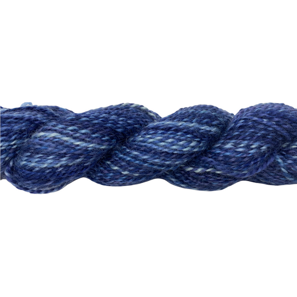 Hand-spun Wensleydale Aran (Worsted) weight 100g (3.52 oz) skein Bayeux shades in rich blue