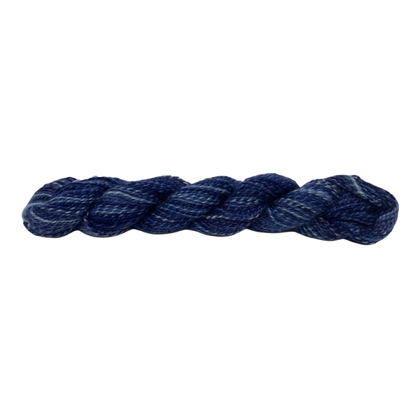 Hand-spun Wensleydale Aran (Worsted) weight 100g (3.52 oz) skein Bayeux shades in rich blue