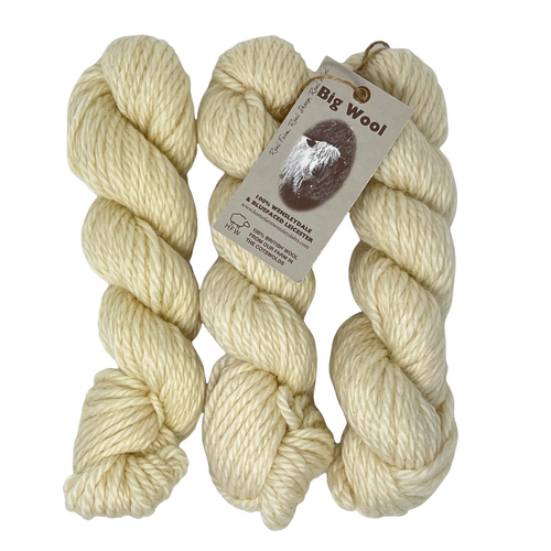 150g (5.29 oz) Bulky Wool: Rare Breed Wensleydale and Bluefaced Leicester Natural and Undyed