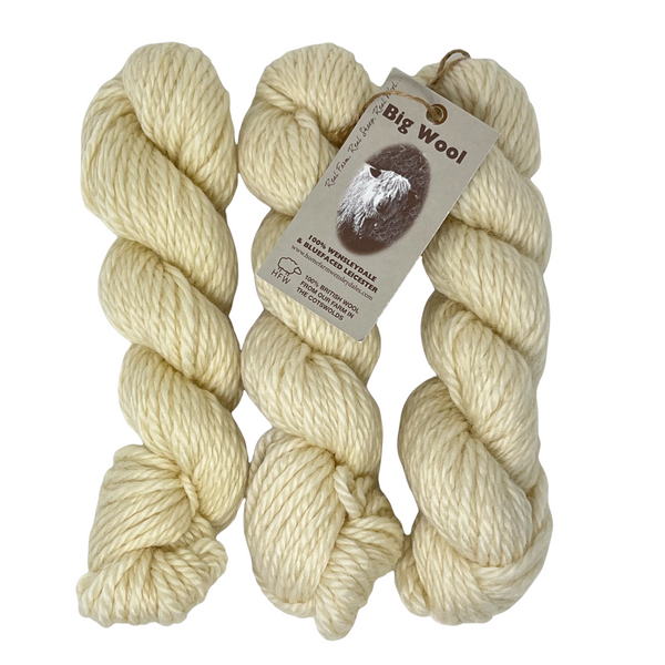 Bulky Wool: Rare Breed Wensleydale and Bluefaced Leicester Natural and Undyed