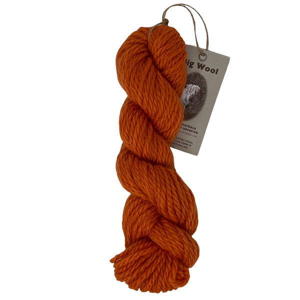 Bulky Wool: Rare Breed Wensleydale and Bluefaced Leicester Tangerine
