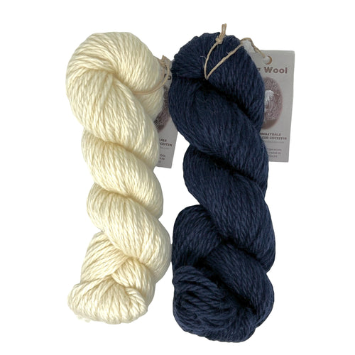 200g (7.05 oz) Natural (undyed) Bulky Wool : Rare Breed Wensleydale and Bluefaced Leicester