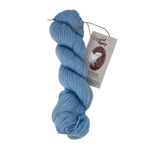 4ply (Fingering/Sports Weight) 50g (1.76 oz): Rare Breed Wensleydale and Bluefaced Leicester Burford Blue