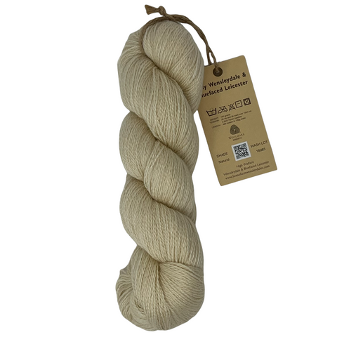 Natural 4ply (Fingering/Sports Weight) 100g (3.53 oz):  Rare Breed Wensleydale and Bluefaced Leicester