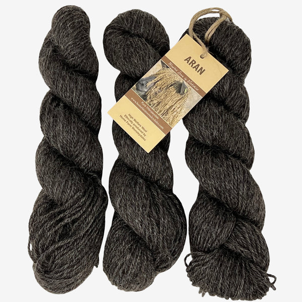 Rare Breed Black Wensleydale: Natural undyed (Aran/Worsted Weight) 100g (3.5 oz)