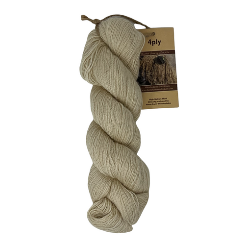 4ply (Fingering/Sports Weight) Suri Alpaca and Wensleydale 100g (3.53 oz):  Natural (undyed)