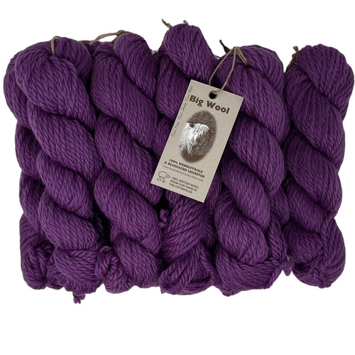 500g (1.1lbs) Bulky Wool: Rare Breed Wensleydale and Bluefaced Leicester Boysenberry