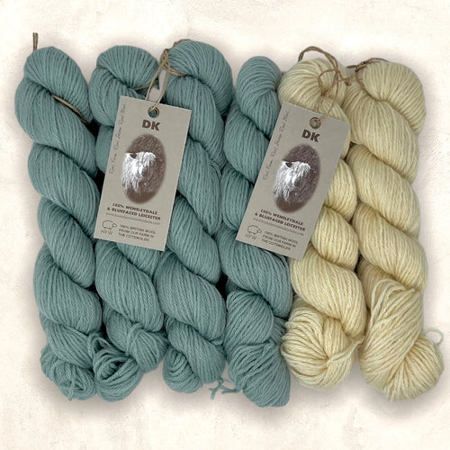 Wensleydale and Bluefaced Leicester DK (8 Ply/Light Worsted)  Moreton Sage and Natural 300g (10.58oz) Special Offer