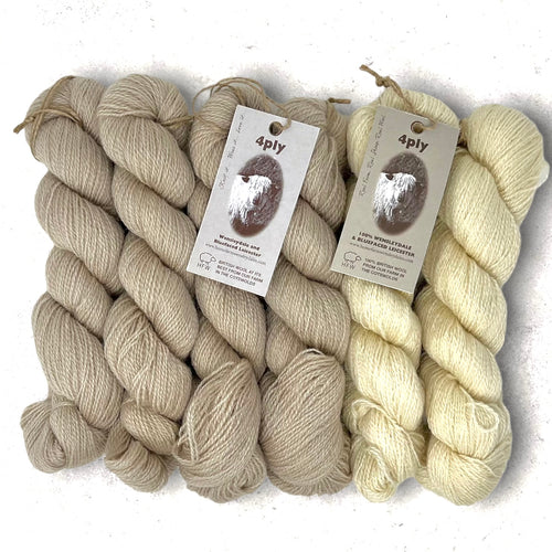 Wensleydale and Bluefaced Leicester (4 Ply, Fingering/Sports Weight), Cotswold Stone and Natural  300g (10.58 oz) Special Offer