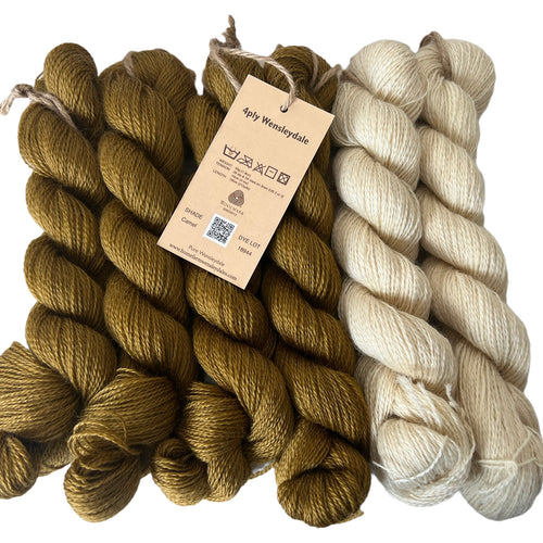 Pure Wensleydale (4ply/Fingering/Sports Weight) Camel/Natural 300g (10.58) Special Offer