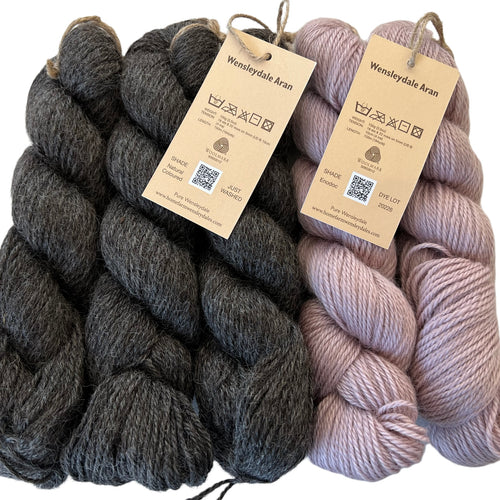 Pure Wensleydale Bundle: Naturally coloured and Enodoc (Aran/Worsted Weight) 500g (1.1lbs) Special Offer