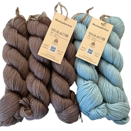 Pure Wensleydale Bundle: Hawkers and Gaverne (Aran/Worsted Weight) 500g (1.1lbs) Special Offer