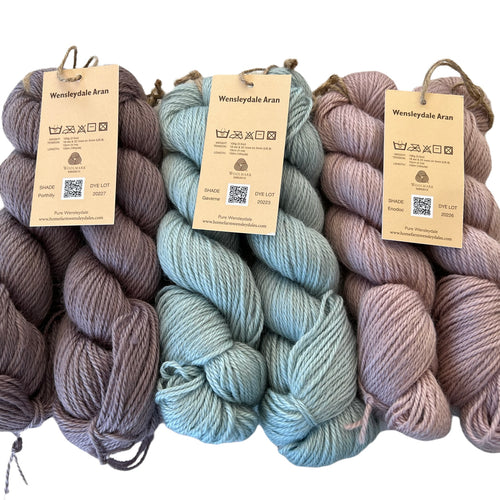 Pure Wensleydale Bundle: Porthilly, Gaverne and Enodoc (Aran/Worsted Weight) 600g (1.32lbs) Special Offer