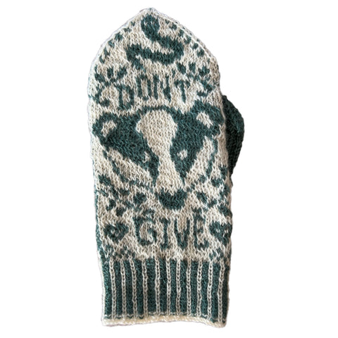 Dont Care Badger Mittens