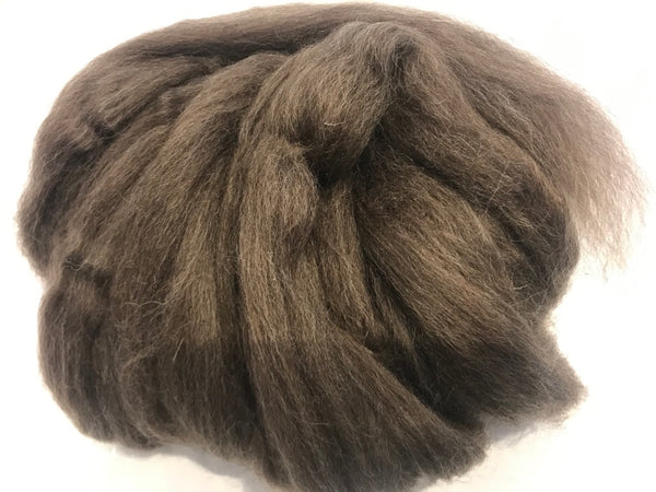 Pure Black Bluefaced Leicester Washed and Combed Top