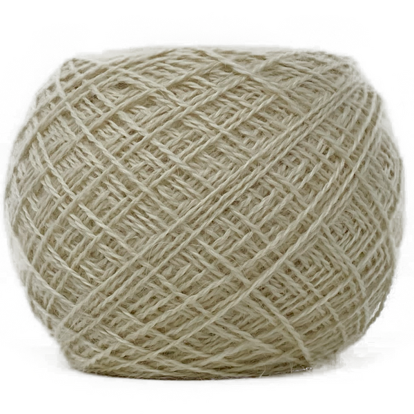 4ply (Fingering/Sports Weight) Suri Alpaca and Wensleydale 100g (3.53 oz):  Natural (undyed)