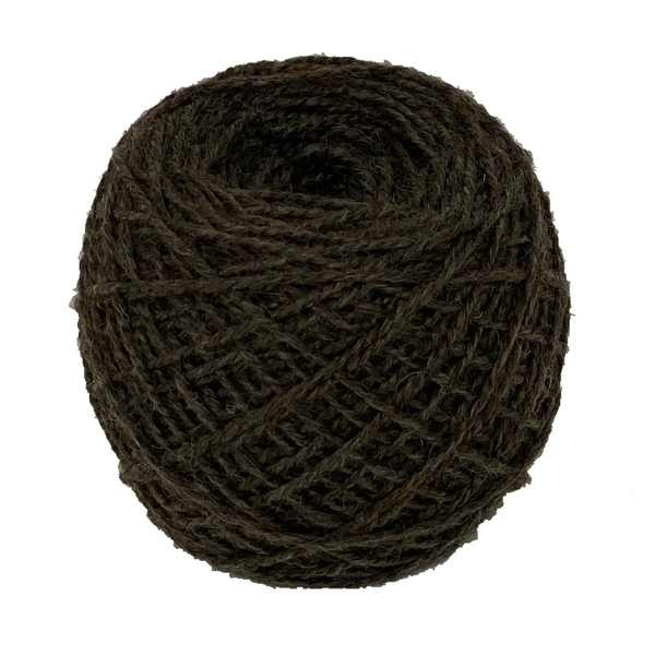 Hand-spun - Pure Black Bluefaced Leicester Aran (Worsted weight 100g (3.52 oz) skein (very rare)