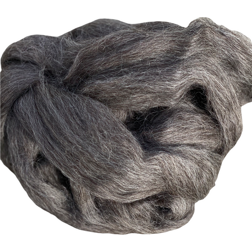 Pure Black Wensleydale Washed and Combed Top