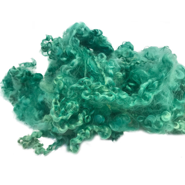 Pure Wensleydale Hand Dyed Combed Top - 100g (3.53 oz) Bottle Green
