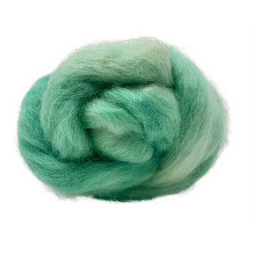 Pure Wensleydale Hand Dyed Combed Top - 100g (3.53 oz) Bottle Green